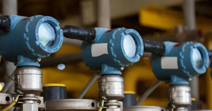 Pressure transmitters mounted on process lines
